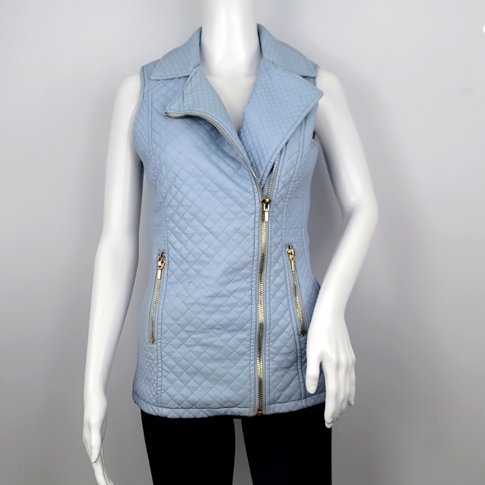 Love Token Dream Blue Vegan leather Vest